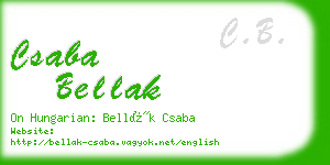 csaba bellak business card